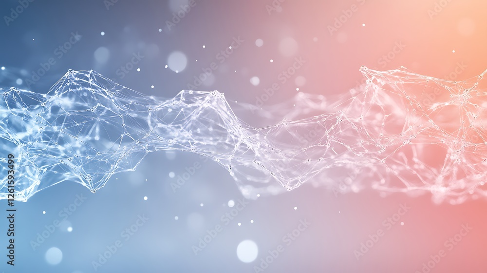 Poster surreal ai data flow visualization