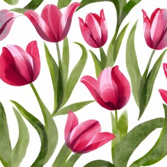 Obraz premium Flower painting and flower wallpaper