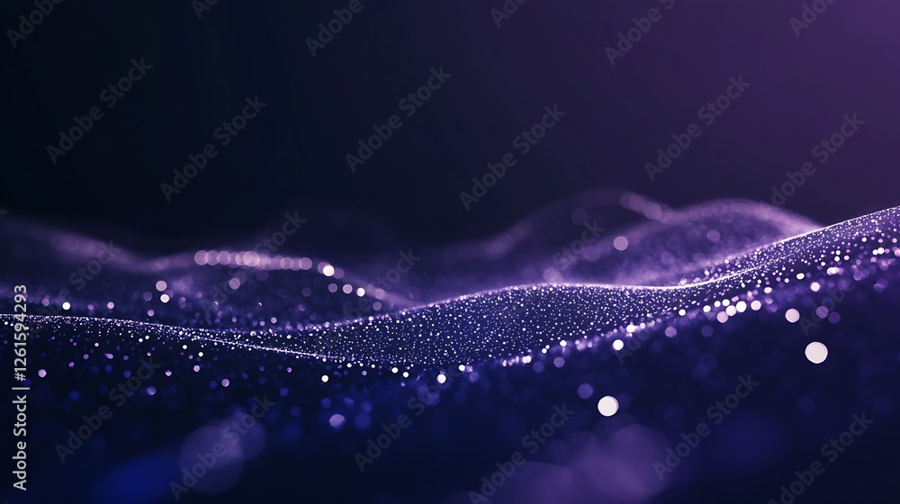 Aufkleber surreal digital landscape with glowing streams