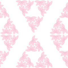 seamless repeat pattern with beautiful pastel pink floral motifs on white background perfect for fabric, scrap booking, wallpaper, gift wrap projects