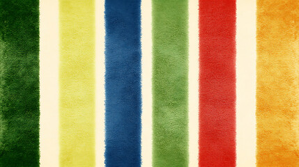 Fototapeta premium Colorful Stripes of Textile Art Displaying a Textured Abstract Design with Warm and Cool Tones Blend
