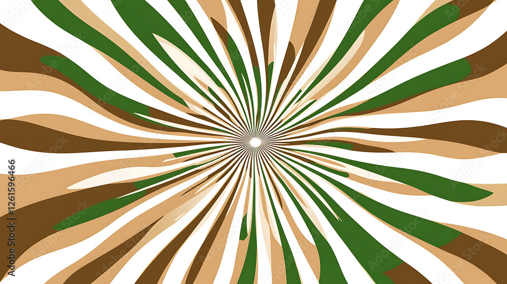 Poster concentric vortex of earth tones creating a dynamic visual effect for modern graphic design art