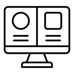 A/B Testing Icon. Vector Illustration. Symbol of Split Testing and Optimization
