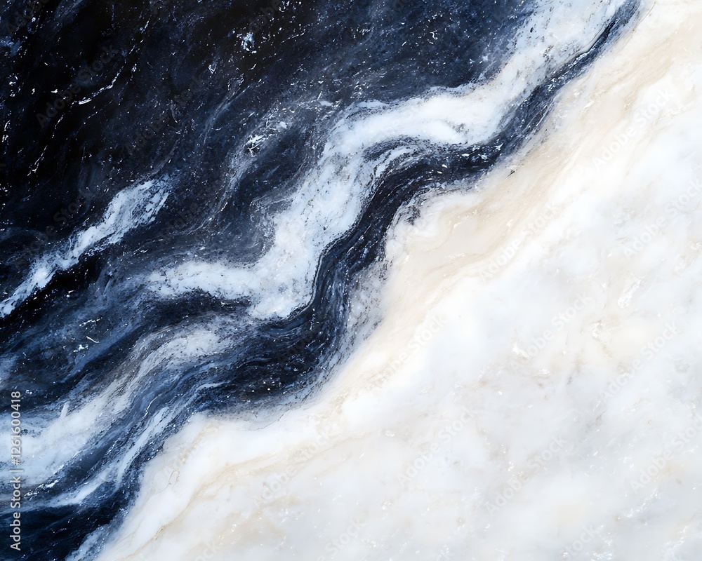 Poster natural stone surface with unique swirl patterns