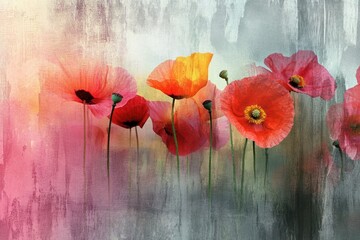  Dynamic Scene Abstract Poppies