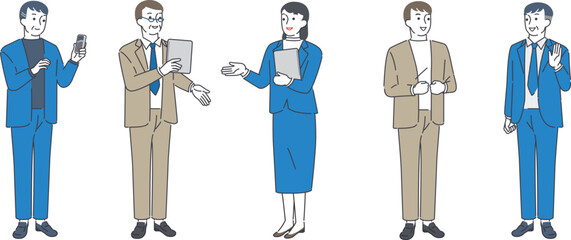 ミドルからシニアまでビジネスマンの日常風景