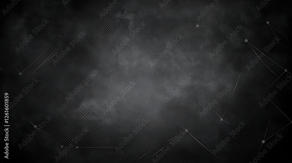 Poster dark abstract background with gridded texture geometric lines and subtle cloudlike patterns design