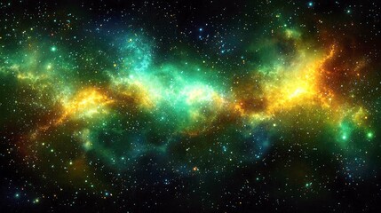 Naklejka premium Cosmic Nebula: A Celestial Tapestry of Stars and Stardust