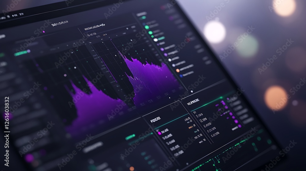 Poster A hyper-realistic futuristic dashboard featuring global data visualization elements.