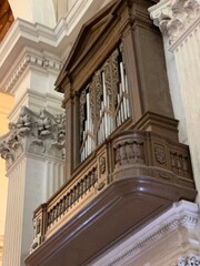 detail of the facade of a church