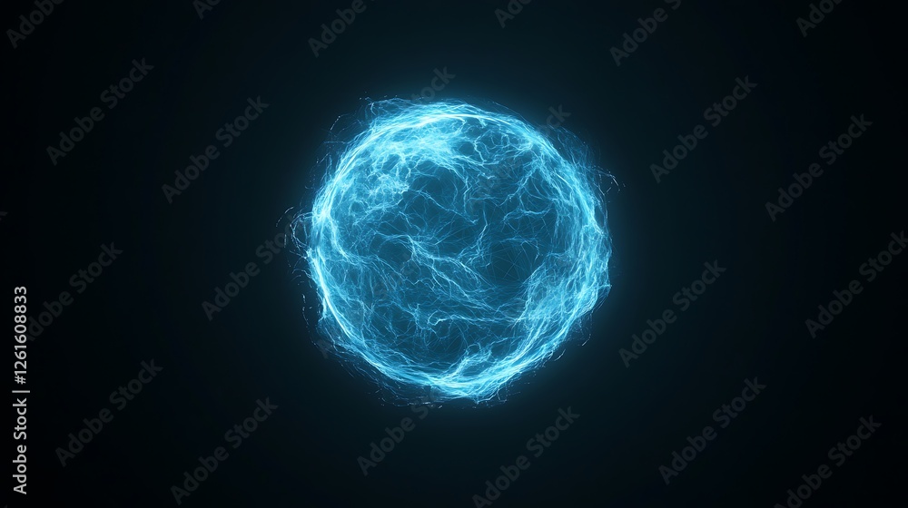 Aufkleber a glowing holographic globe representing digital finance in a modern design.