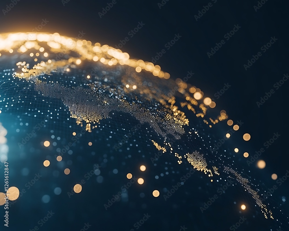 Poster A high-tech globe image symbolizing AI-driven finance and innovation.