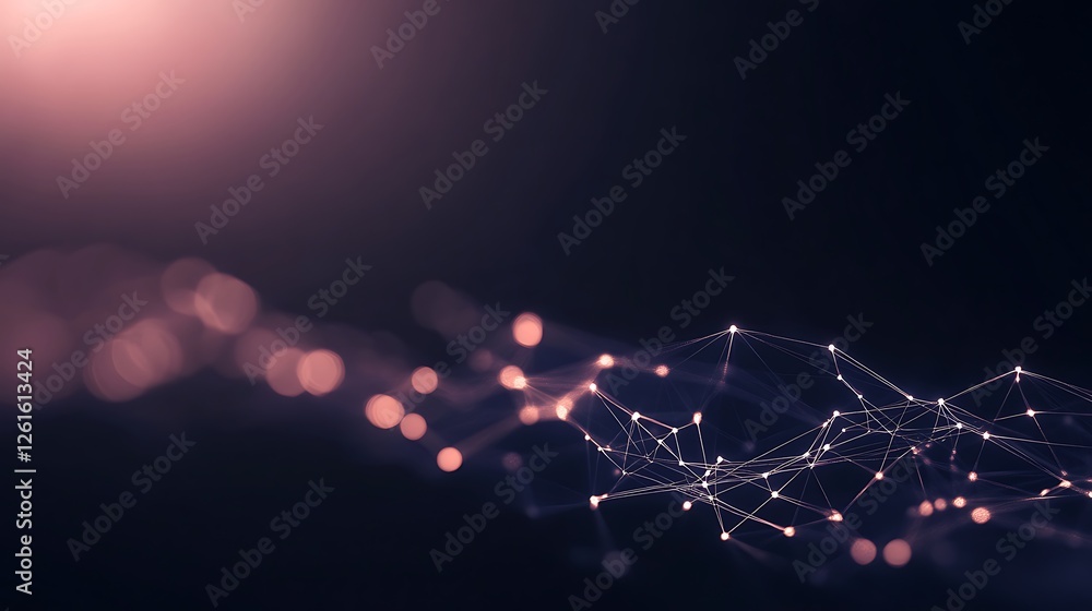 Aufkleber Futuristic financial system concept powered by blockchain technology visualized in a stunning image.