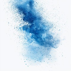 Obraz premium Stunning Blue Watercolor Splash with Vibrant Blue Hues and Abstract Design Elements for Artistic Backgrounds