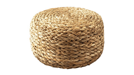 Obraz premium Comfortable round woven stool constructed from organic natural fibers