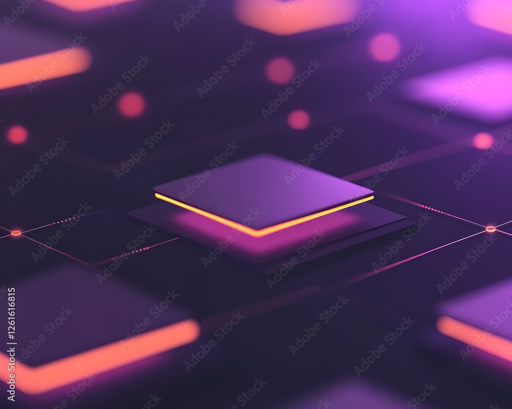 Poster futuristic ai server farm image featuring massive glowing designs in a digital environment.