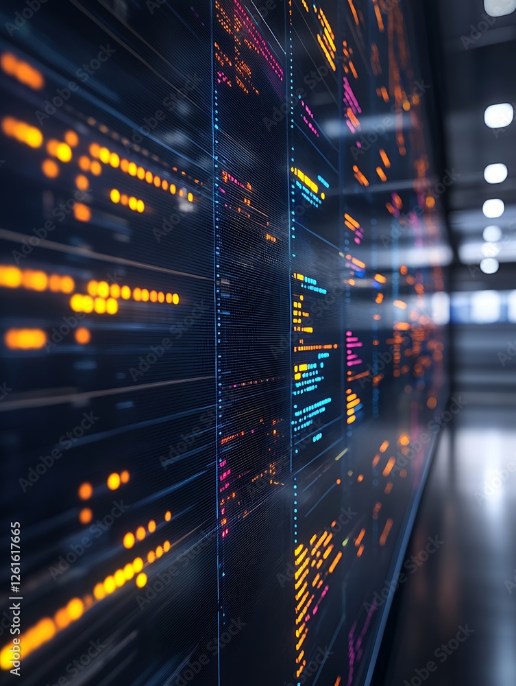 Poster A futuristic AI-driven control room designed for economic analysis and monitoring.