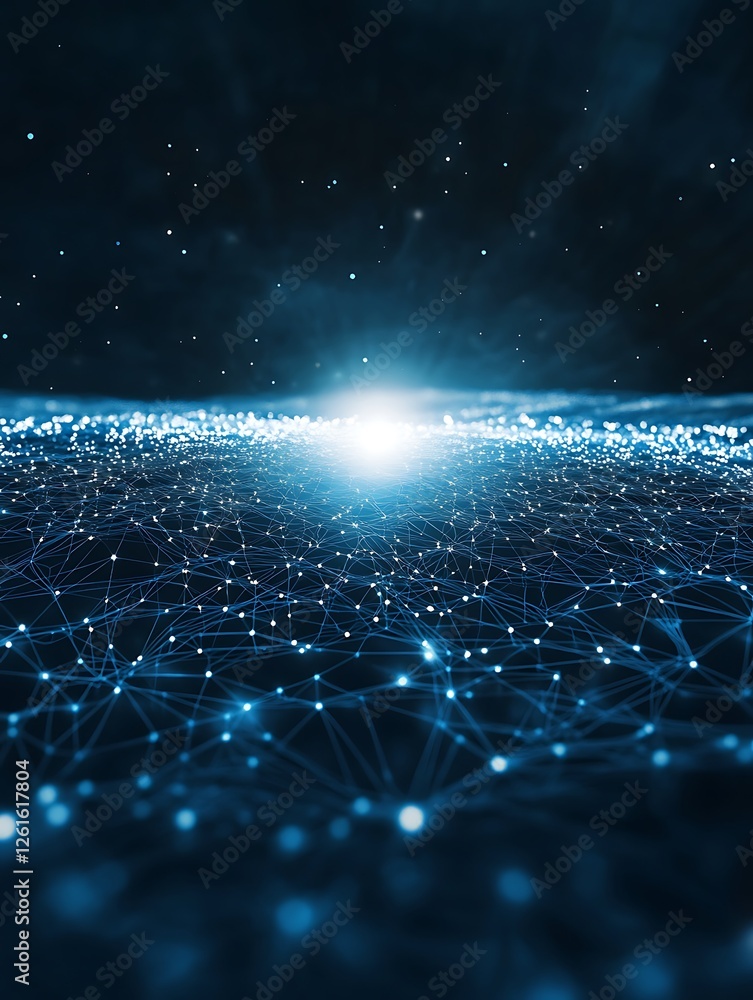 Leinwandbilder futuristic visualization of a 6g network hub, showcasing advanced technology concepts in a modern de
