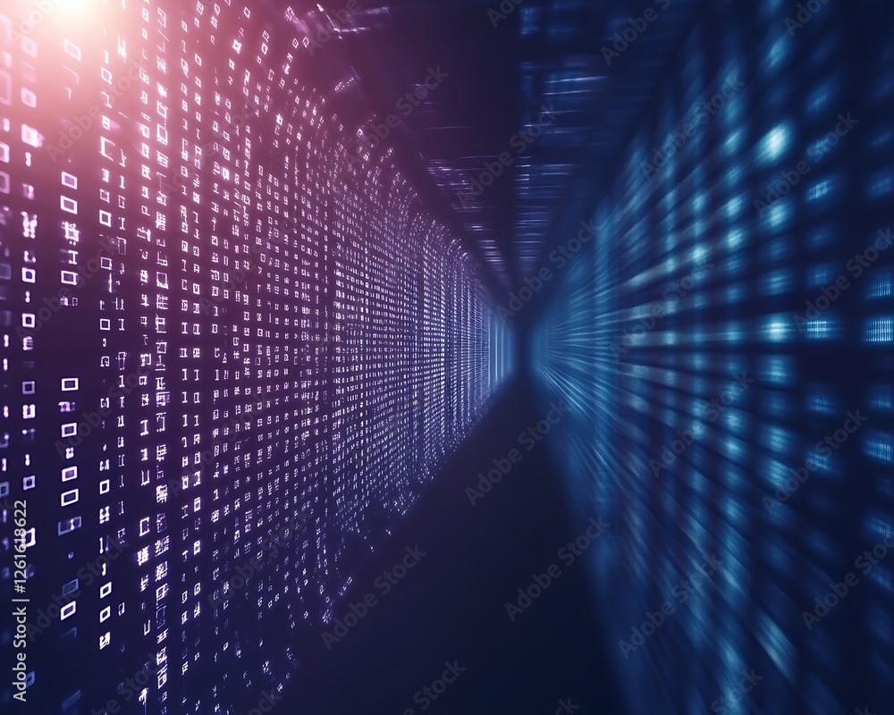Fototapete A visually striking image of a dynamic background showcasing an endless corridor.