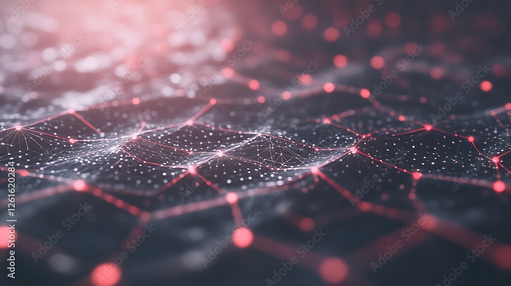 Poster a dark futuristic network image featuring glowing ai elements, ideal for tech and digital themes.