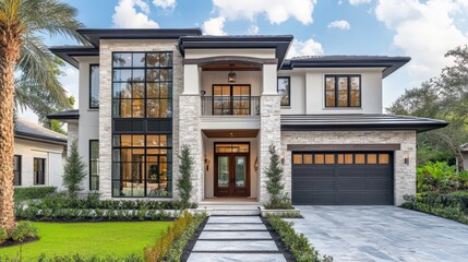 Fototapeta premium Modern, luxury home showcase exterior