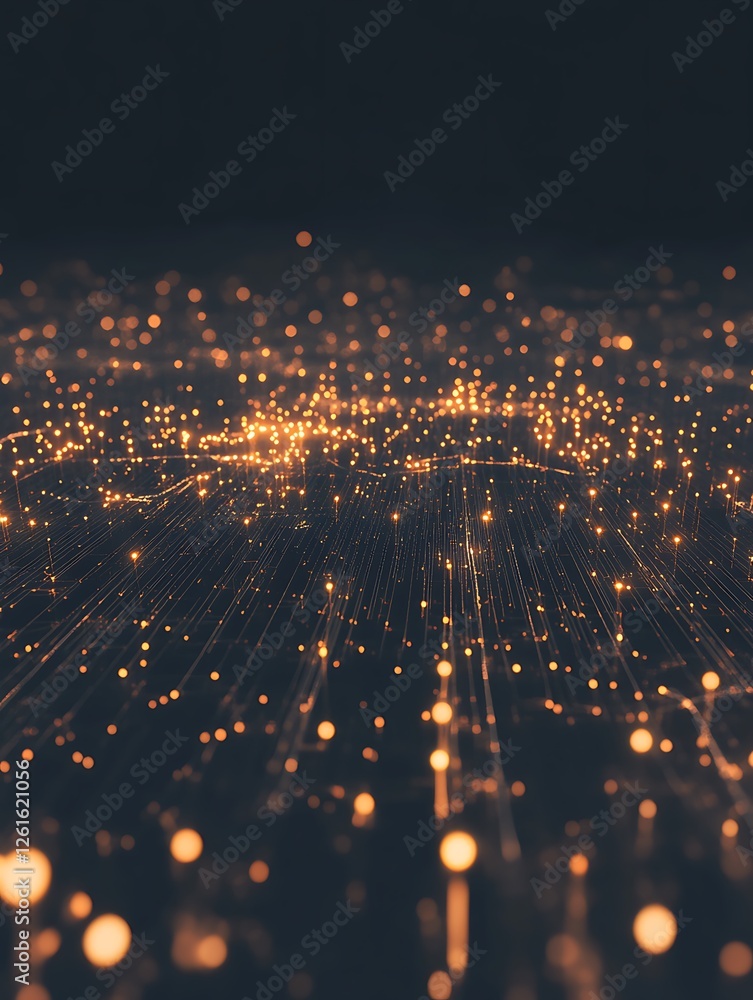 Poster a futuristic image depicting a cybernetic financial ecosystem with automated elements.