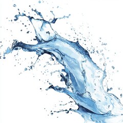 Obraz premium Dynamic Splash of Water with Vivid Blue Tones Capturing Movement and Fluidity in an Artful Display