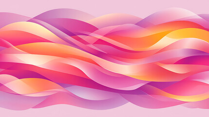 Obraz premium Dynamic Abstract Waves in Vibrant Pink Orange and Violet Tones Modern Fluid Design Concept Art Style