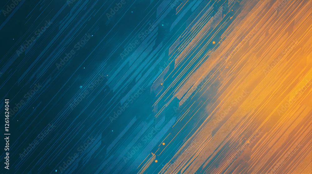 Poster dynamic diagonals in teal and gold abstract design for modern backgrounds and textures projects