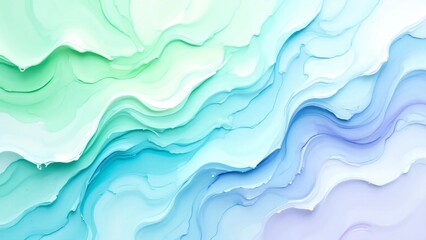 Fototapeta premium A striking abstract background with intense pastel hues of turquoise, electric blue, vivid seafoam, and deep lilac