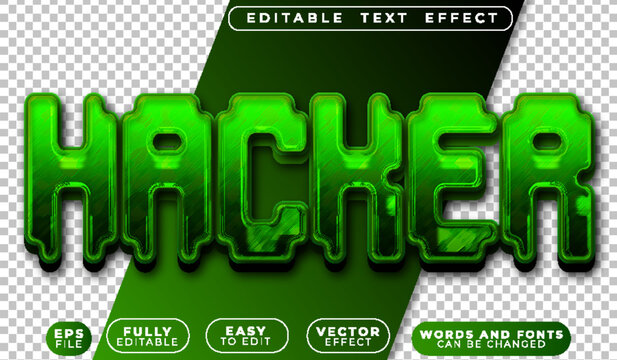 Hacker Green Cyber Internet  Fully Editable Vector Text File