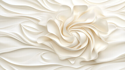 Obraz premium Elegant Ivory White Swirl Rose Formation and Creamy Abstract Backdrop Visual Display Aesthetic Design