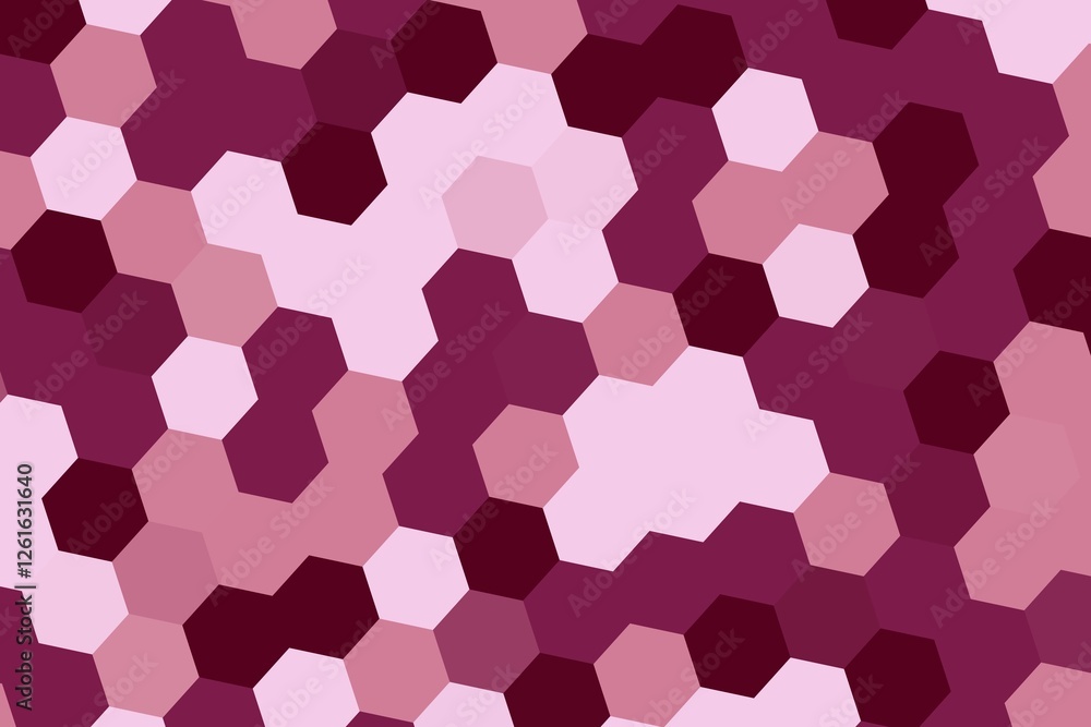 Aufkleber purple and pink hexagonal pixelated pattern with intricate digital symmetry. high-quality abstract b