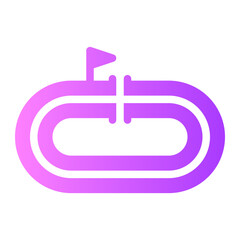 Fototapeta premium running track gradient icon