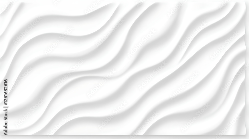Aufkleber elegant white wavy surface texture creates a sense of movement and flow for backdrops and design ele