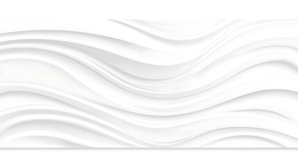 Obraz premium Elegant White Wavy Texture Abstract Surface Design for Interior Wall or Backdrop Modern Artistic Style
