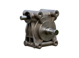 Automotive gear box for increase and reduce speed isolated on white background