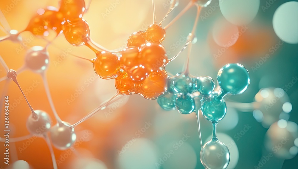 Poster Abstract Molecular Structure in Blurry Background