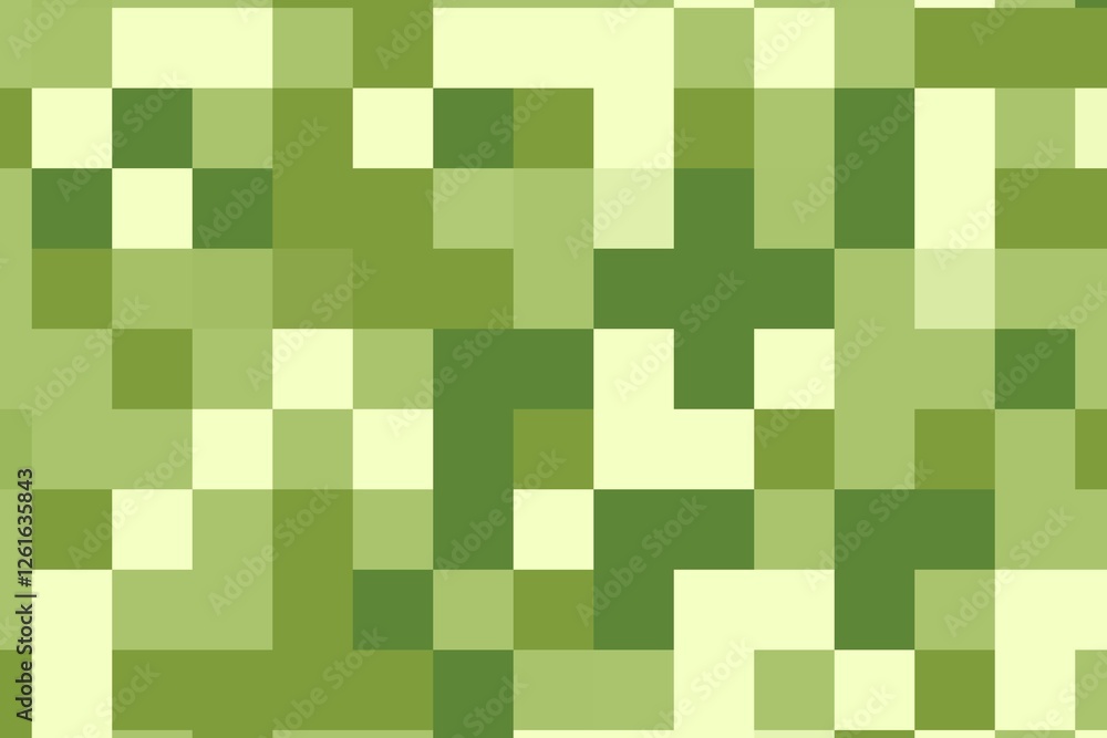 Aufkleber green sage pixelated square pattern with an organic yet structured design. high-quality digital back