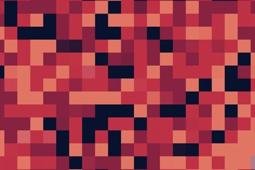 Orange and maroon pixelated square pattern with an energetic modern texture. High-quality digital background concept