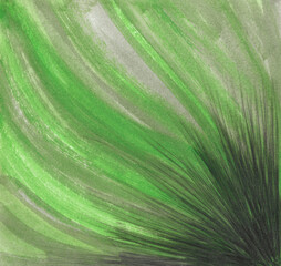 Watercolor painting abstract background of green and black lines on paper. illustration for horror and scary, cover, card, poster, web and banner. copy space for the text. Hand painted texture style.
