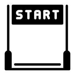 start line glyph icon