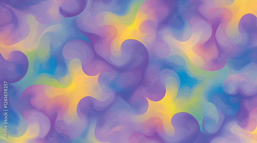 Poster ethereal swirls of color soft gradient blends abstract art fantasy dreamy background image design