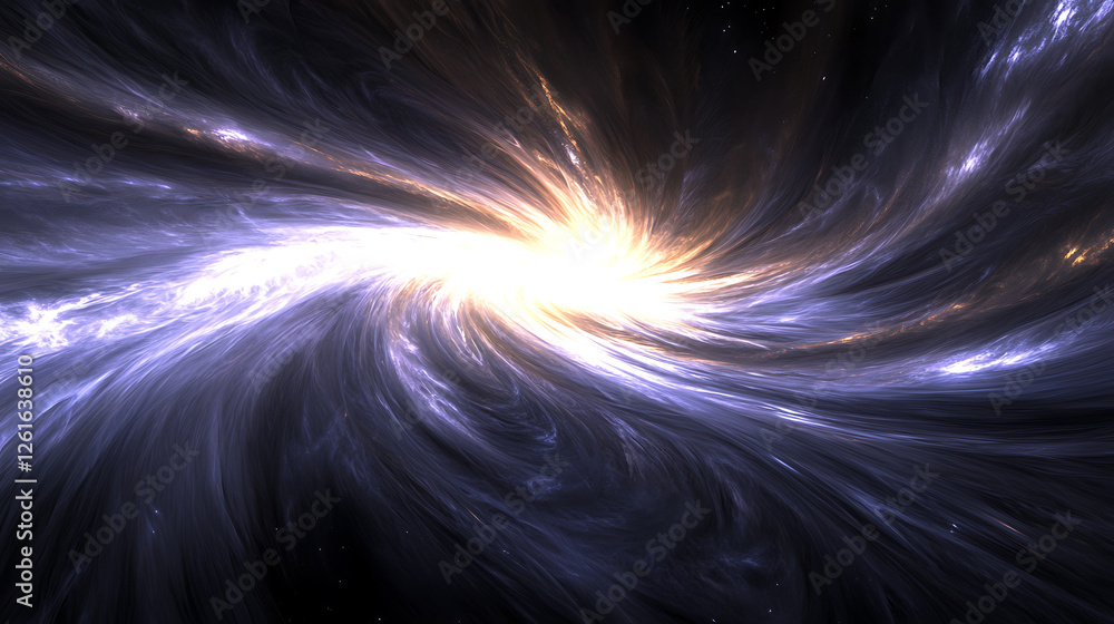 Aufkleber ethereal whirlwind of cosmic energy an abstract display of interstellar phenomenon and celestial dyn