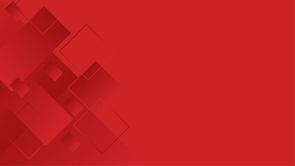 Abstract red background with overlay square shape