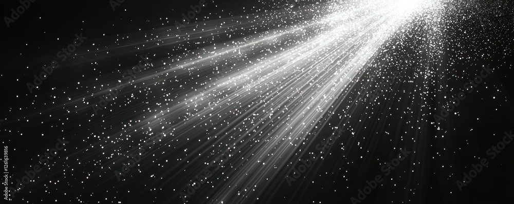Canvas Prints white light rays with a glowing effect emanating across a transparent black background, perfect for 