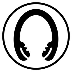headphone glyph icon