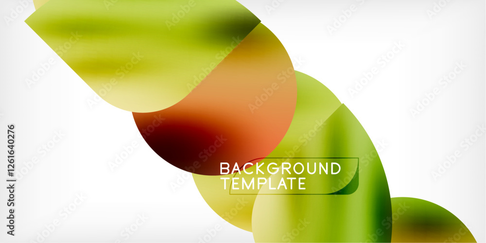 Poster bright circles with shadows abstract background