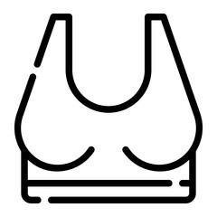 sport bra line icon
