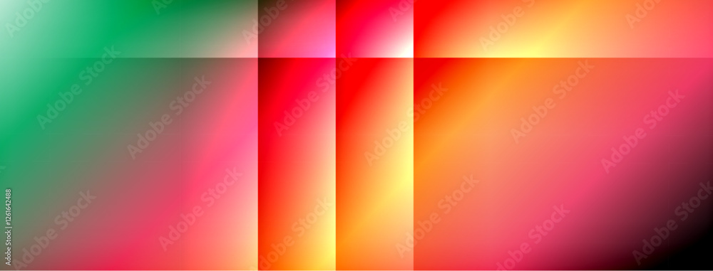 Poster dynamic shadow lines with gradient colors geometric background